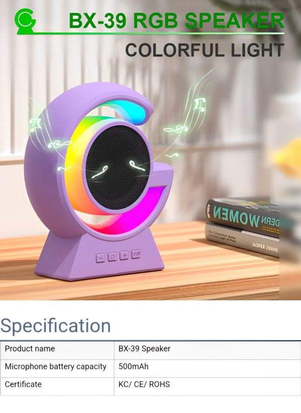 Bx-39 Mini G Wireless Speaker With Rgb Light